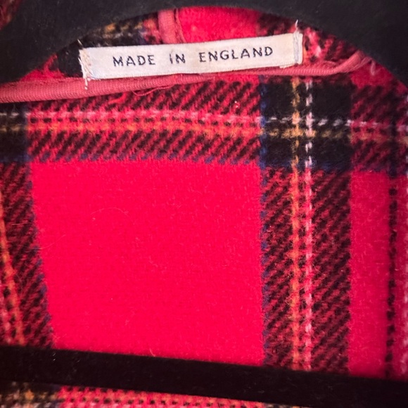 Rare Vintage Burberry Red Toggle Pea Coat in Perfect Condition/Size Large - Picture 6 of 7